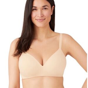 Wacoal How Perfect Wire Free T-Shirt Seamless Nude Bra 34C 852189